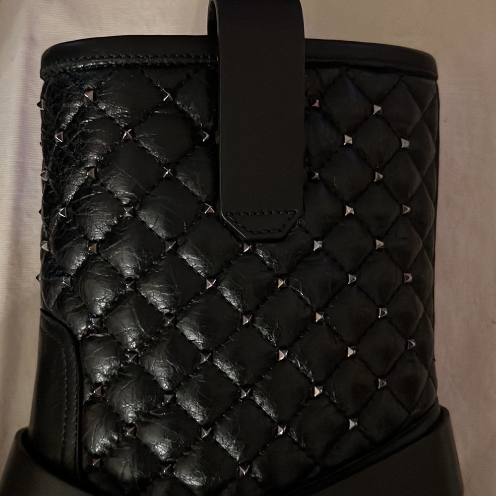 VALENTINO GARAVANI black leather pull on ankle boots EUR 36 US 6 - Picture 6 of 16